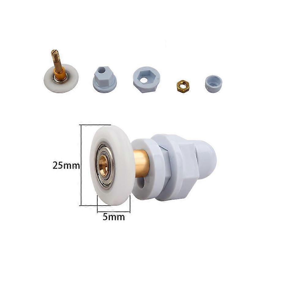 Shower Door Sliding Casters, Durable, Waterproof And Rust-proof (pack Of 4)25mm