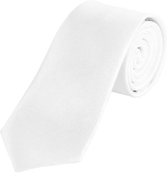 Handmade classic 5cm white tie for work or special occasions
