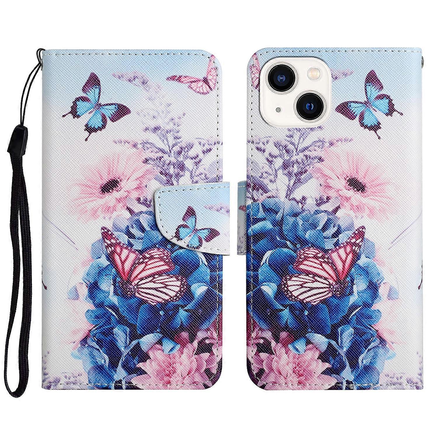 For iPhone 14 Plus 3D Colored Drawing Flip Leather Phone Case