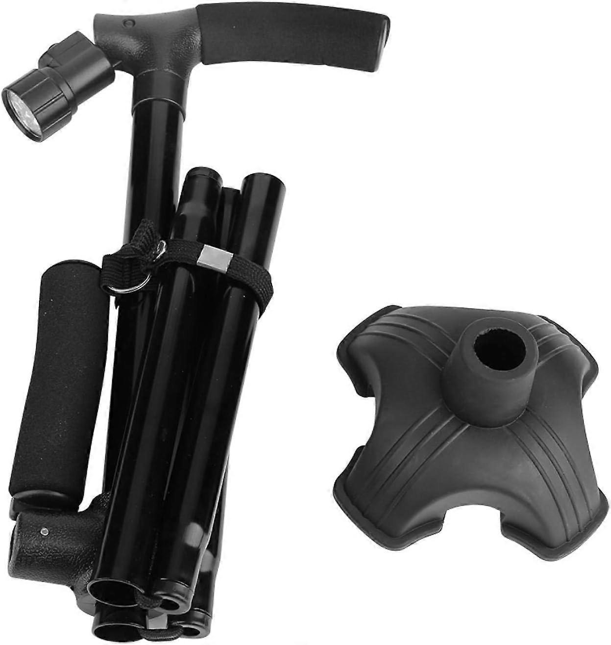 Self Standing FoldingSelf Standing Folding Walking Cane Lightweight Walking Stick with LED Light and Cushion Handle