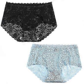 2 Piece Women's Sexy Underwear Lace Panties High Waist Women Panties