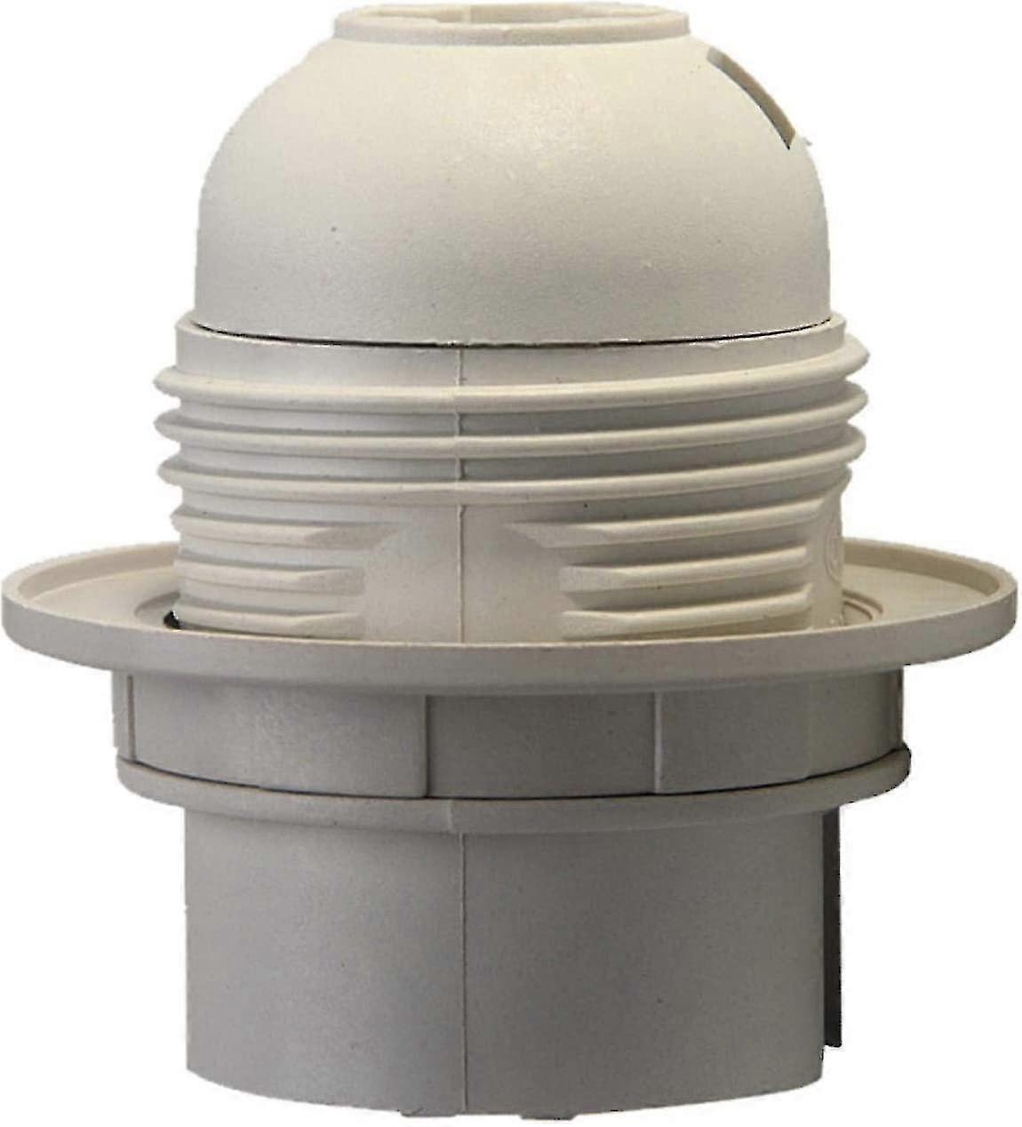 إديسون المسمار Es E27 مصباح مصباح حامل قلادة المقبس، مصباح عملي قلادة المقبس مع حلقة الظل و 10mm دخول الخيوط (أبيض) 10pcs