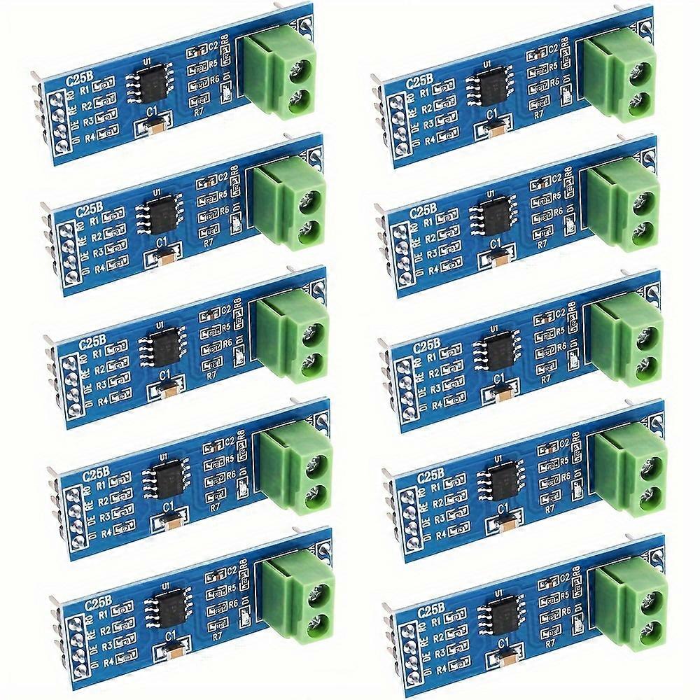 10-Piece Max485 Rs485 Transceiver Modules - Ttl Uart Serial To Rs485 Instrument Interface, 5V Development Board Accessories