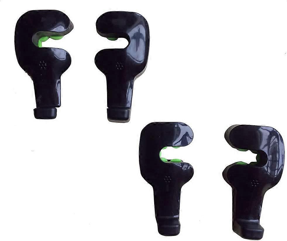 Black 4 Pack Car Headrest Storage Hooks