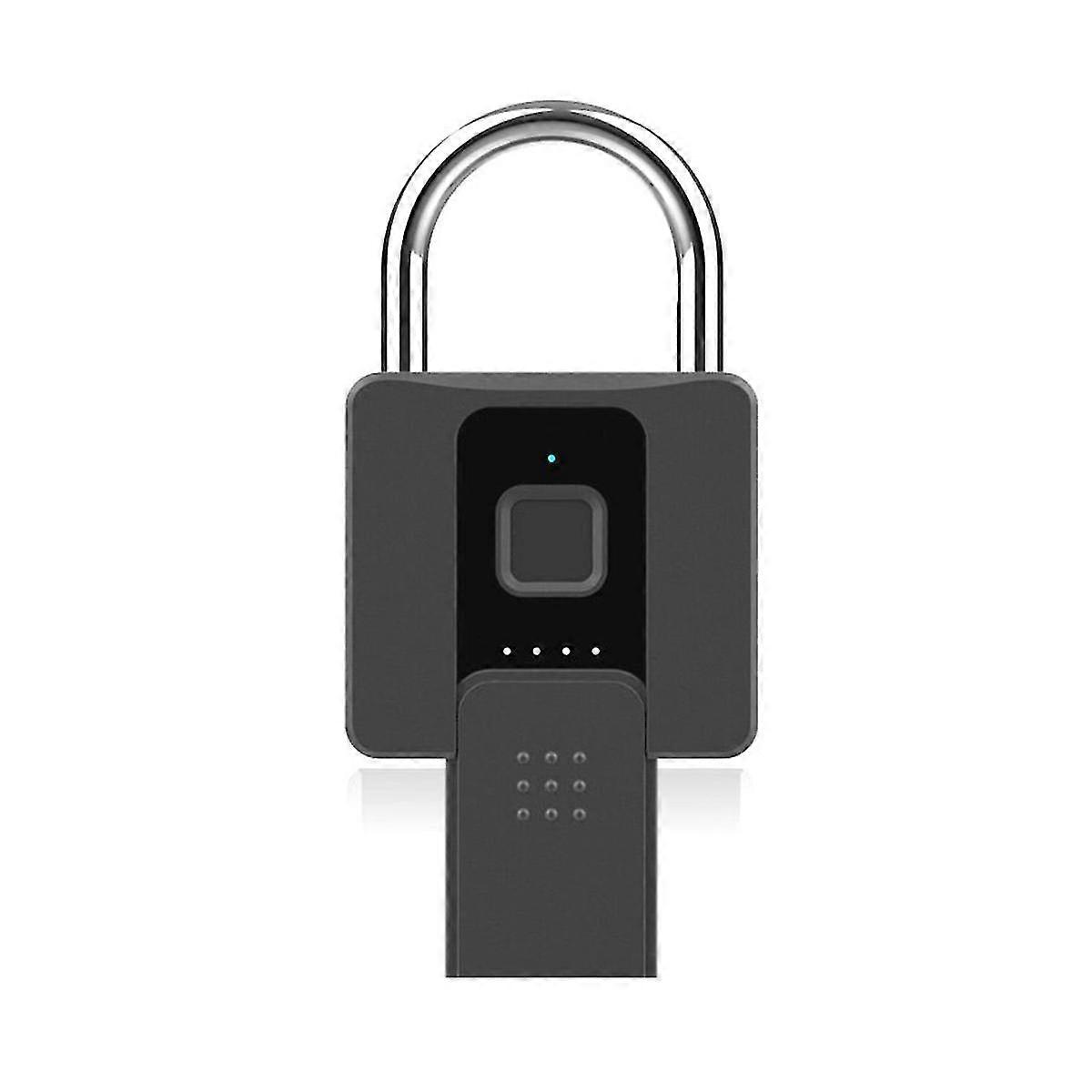 Warehouse Padlock Smart Fingerprint Padlock Waterproof App Remote Unlock Usb Charging Interface Burglar Lock