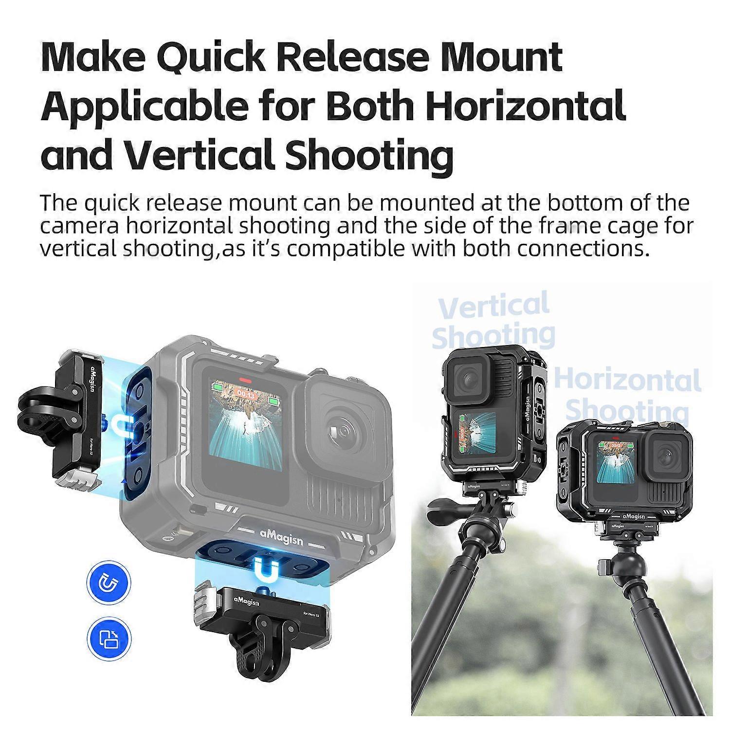 Cover For GoPro Hero 4 5 Session Low Profile Frame Mount - Foto 6