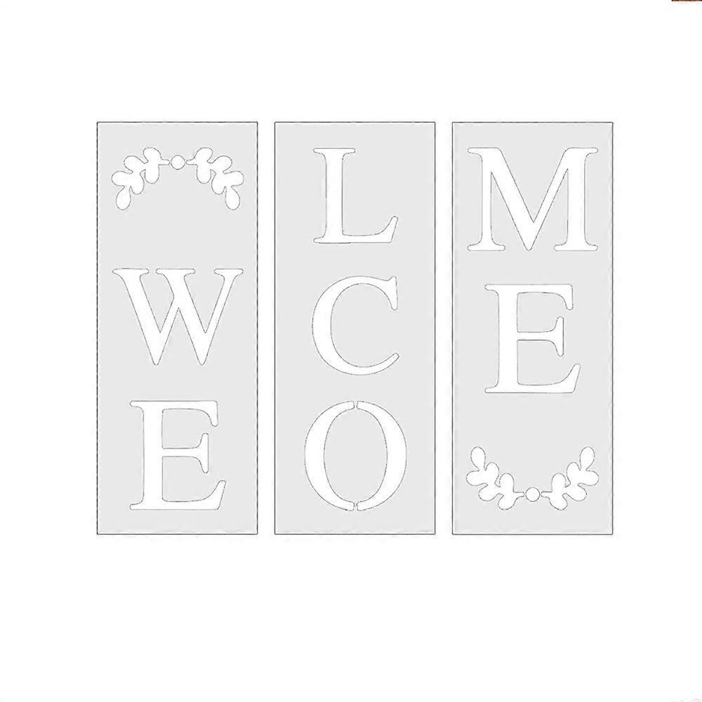 Stencil, Letter Stencils for on Wood Reusable Porch and Front Door Vertical Decorating