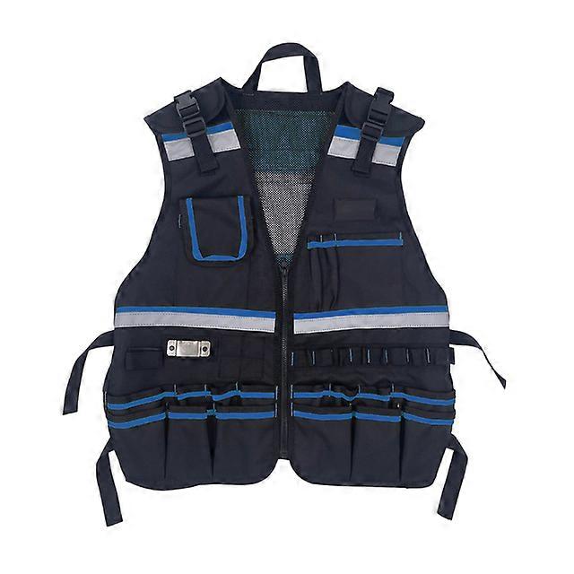 Tool Vest With Adjustable Straps, Tool Pockets, Tool Bags Belt Loops And Reflective Stripes, Heavy Duty Work Vest For Carpenter