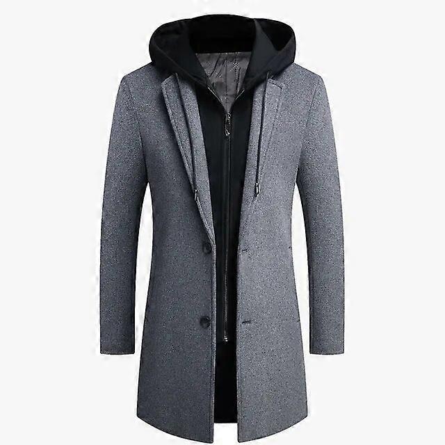Men Wool Coat Casual Warm Winter Wool Coat Coats & Jackets