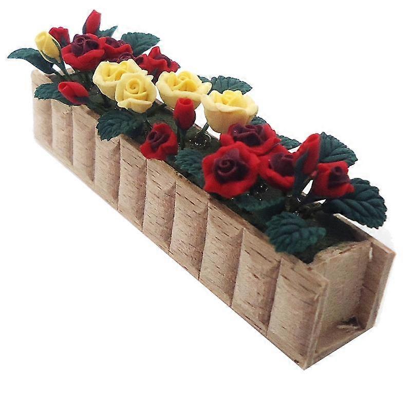 1/12 Dockhus Miniatyr Blommor Simulering Mini Krukväxter Växt Prydnad Trädgård Dockhus Tillbehör