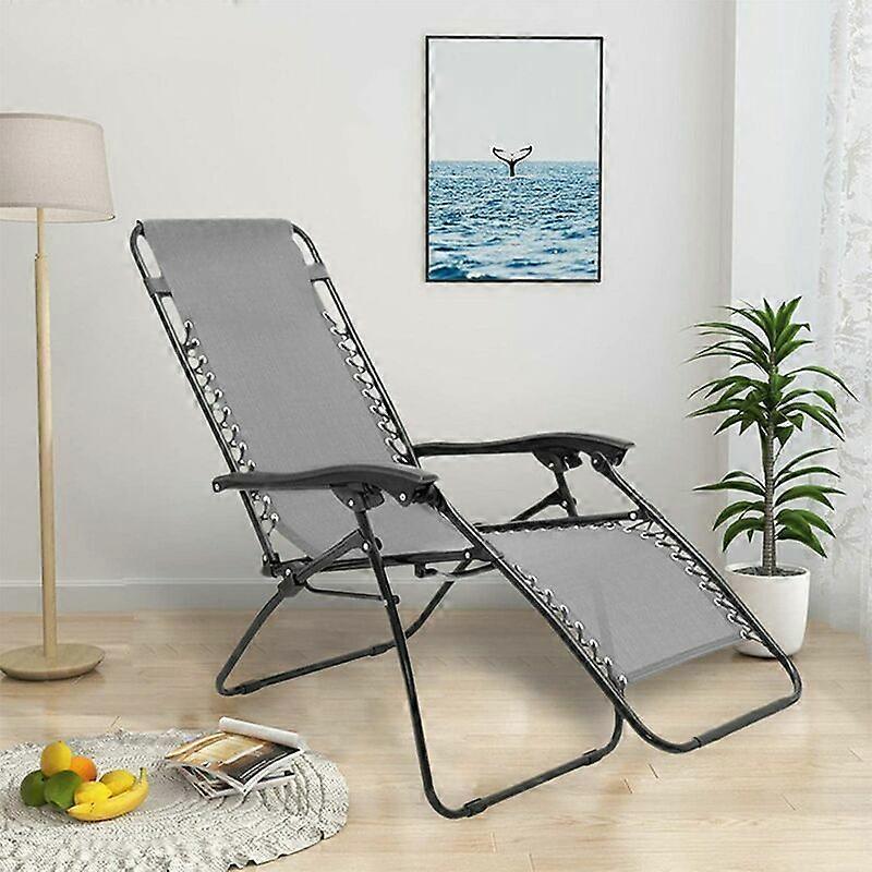 Zero-Gravity Chair Fabric, Replacement Fabric and Universal Straps, Stretched Canvas LoungerGray