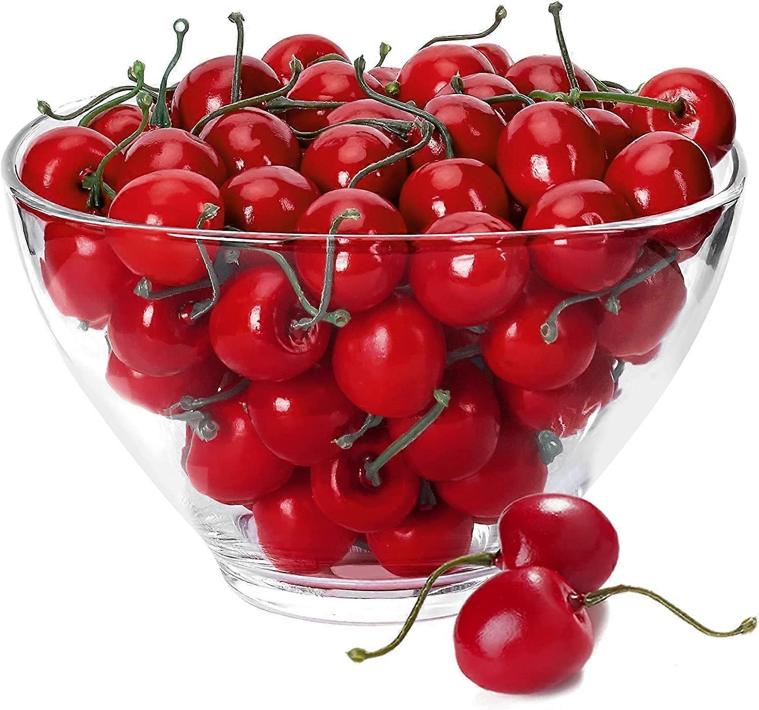 Artificial Cherry Fruit, Artificial Fruit for Decoration, 100 PCS