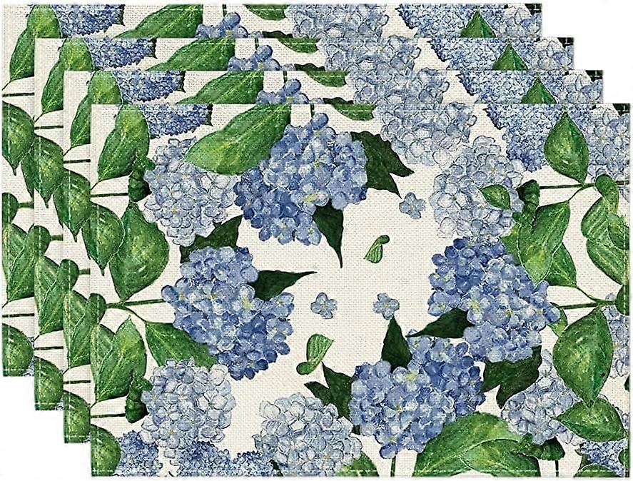 12 x 18 Inch Spring Summer Seasonal Decoration Rustic Washable Table Mats Set of 4
