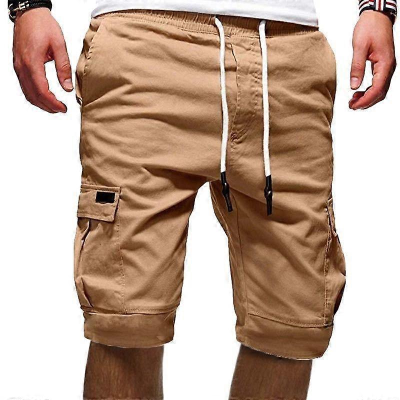 Men Sports Combat Cargo Shorts Elasticated Work Multi Pockets Joggers Half Pants