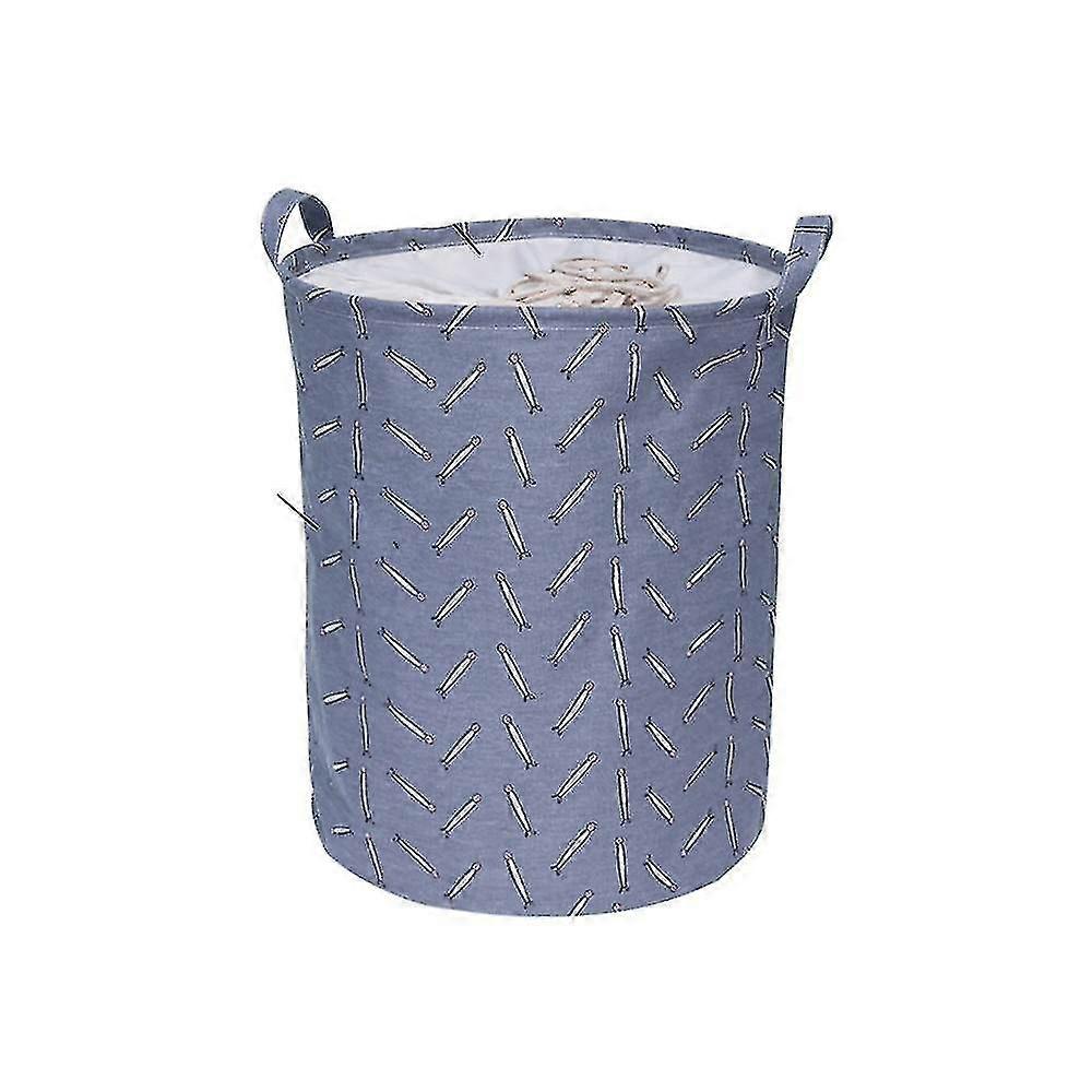 Gray laundry basket with small fish drawstring [recommended by the shopkeeper] 44*55cm