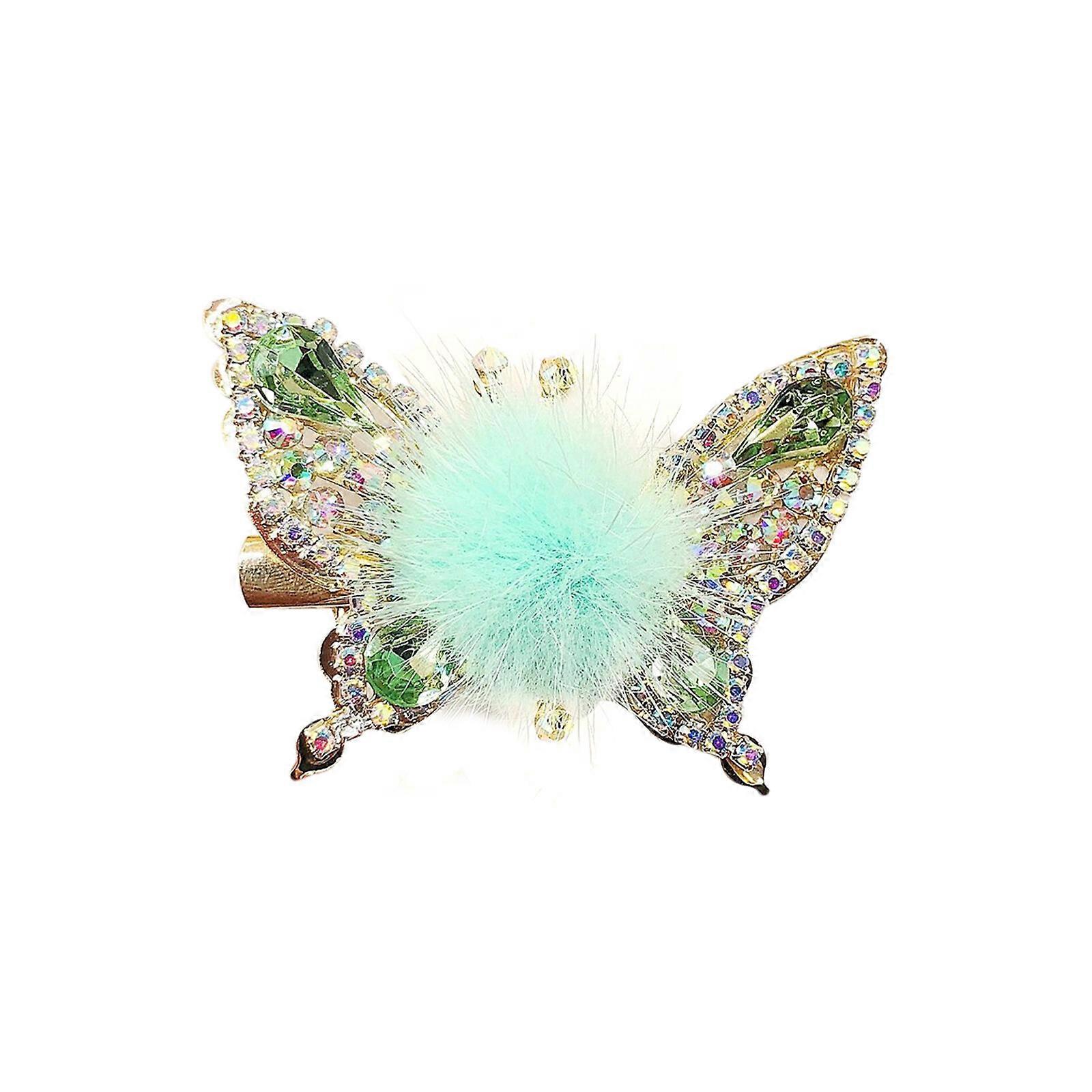 2023 NEW Shiny Flying Butterfly Hair Clips Rhinestone Alloy 6x5x3cm Multicolor Women/Girls/Kids
