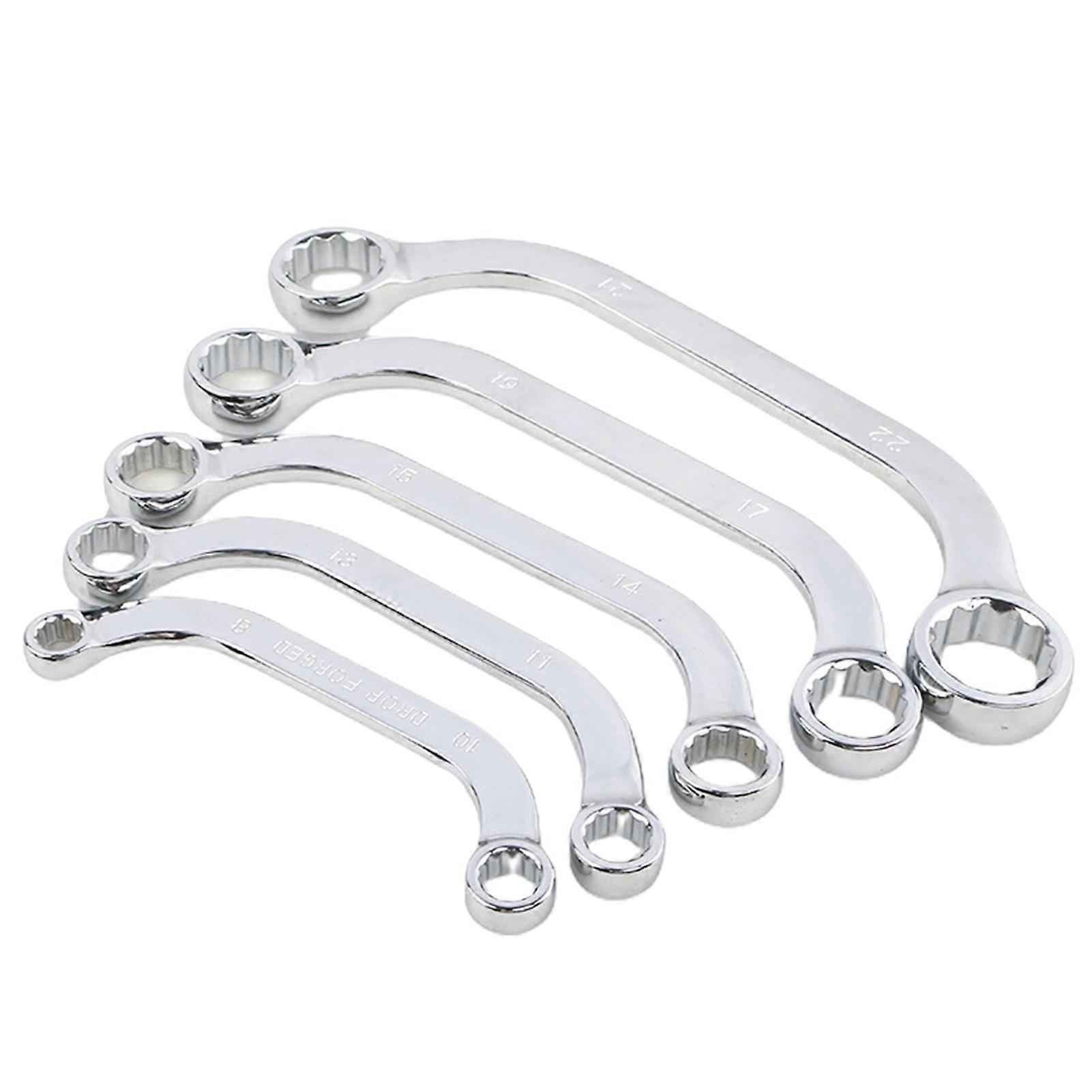 5Pcs C/U Shape Multifunctional Double Ended Ring Spanner Wrench Set Repair Tool JIKAIX