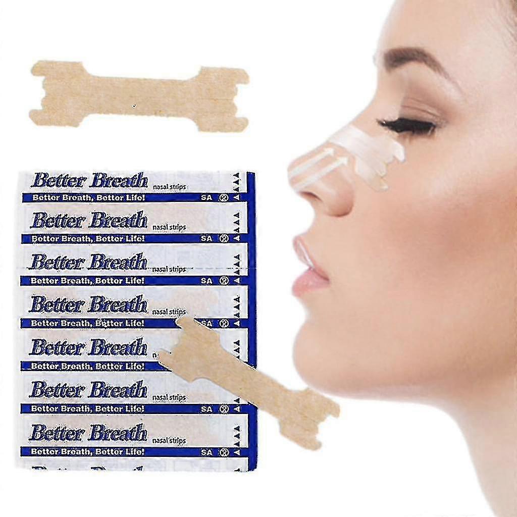 Pack Of 100 Better Breath Nasal Plasters Against Snoring, Nasal Strips, Snore Stoppers