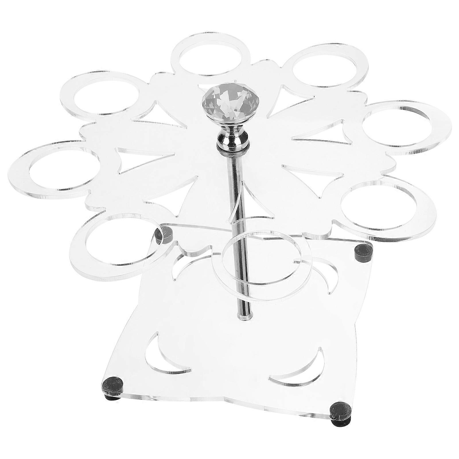 Rotatable Ice Cream Cone Holder Acrylic 8 Holes Ice Cream Cone Display Stand
