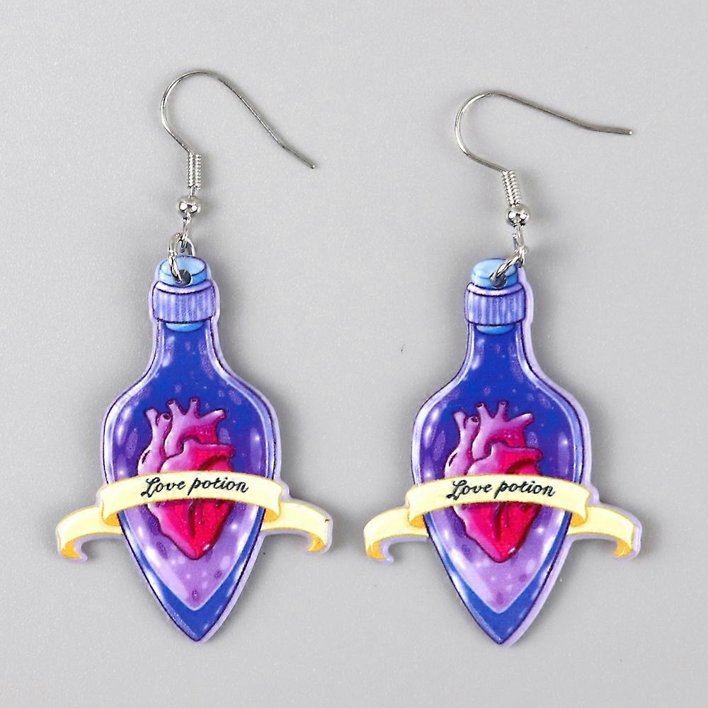 Nuovo Divertente Teschio CAFFÈ FIEND Acrilico Halloween Earrrings per le donne Gotico Ragazzo Lacrime Veleno Occhi Goccia Orecchino Hallowmas Gioielli | IT