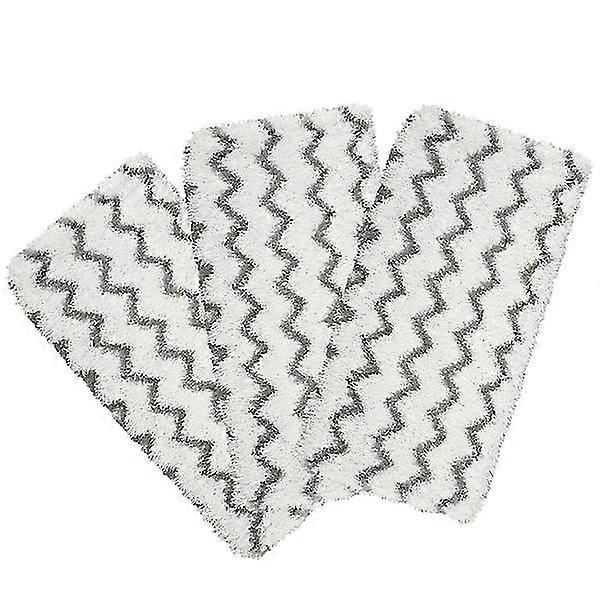 3pcs Steam Mop Replacement Clean Washable Cloth Pad Mop Microfiber Mop Cloth (white)
