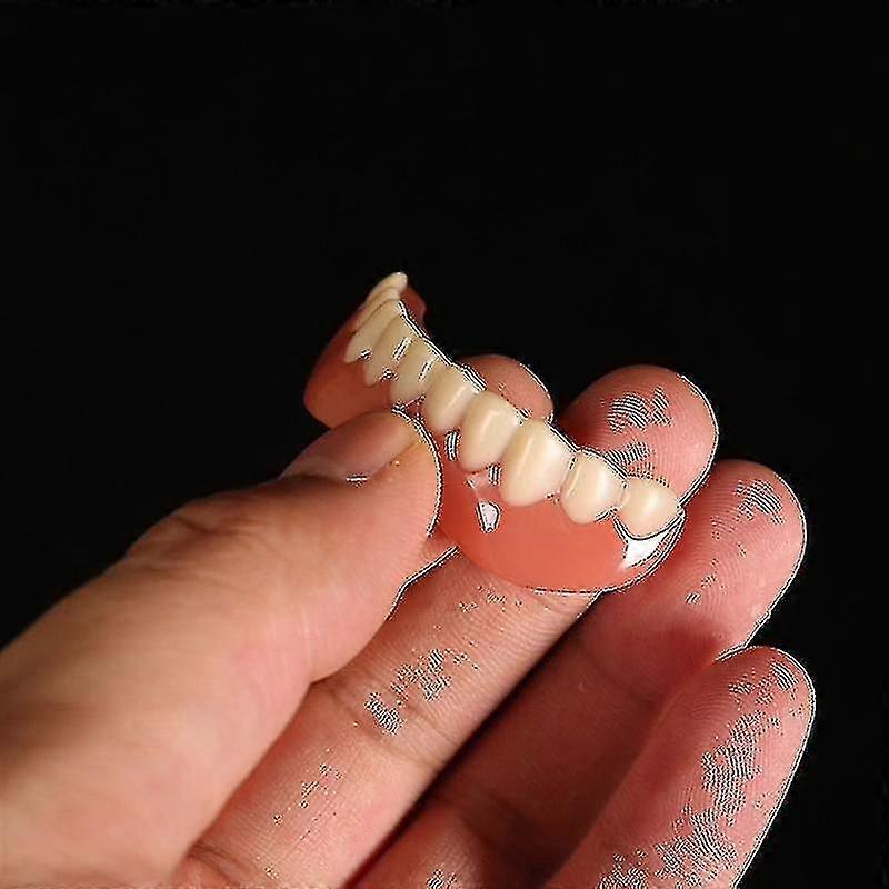 False Teeth Silicone Upper Lower Veneers  Dentures Paste Fake Teeth Braces Comfortable Teeth Orthodontic