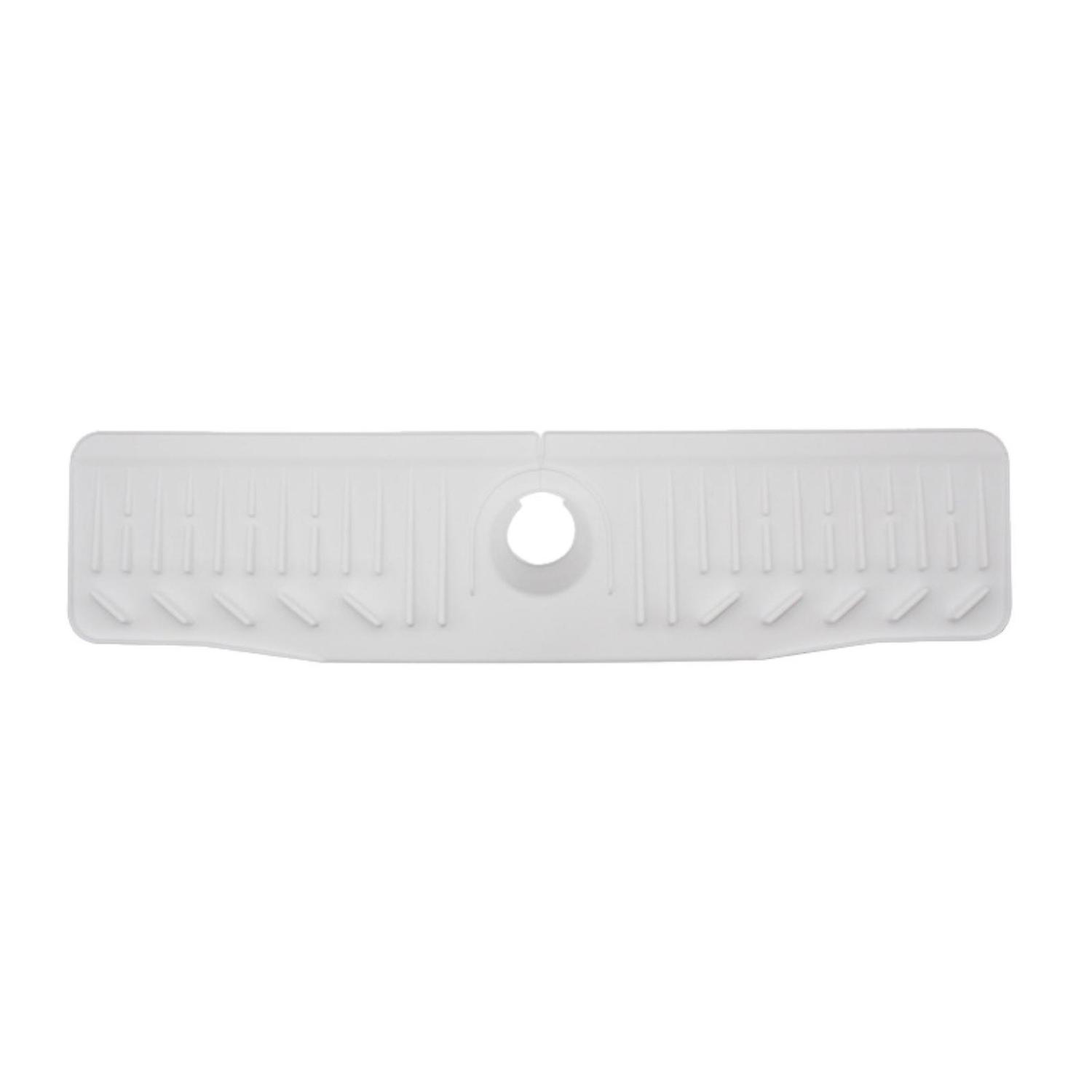 Sink Splash Guard Mat 24 Inch Multi-Functional Draining Mat for Kitchen Sink Faucet Dish Drying Mat