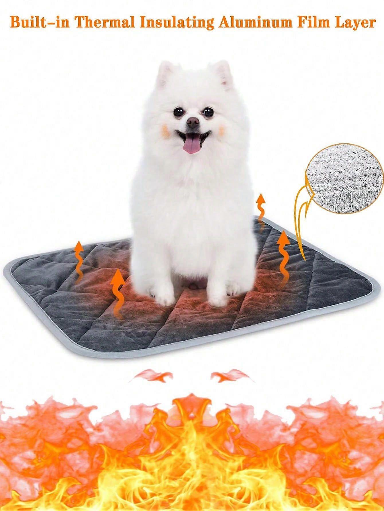 1 قطعة وسادة تدفئة للحيوانات الأليفة غير الكهربائية ، حصيرة سرير الدافئة حصيرة سرير القط ، بطانية معزولة حراريا للقطط الأليفة ، الشتاء الداخلي والخارجي ، قابل للغسل وغير