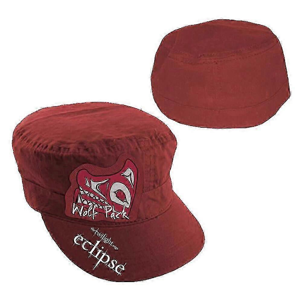 Twilight Saga: Eclipse Wolf Pack Cadet Hat(red) Features White And Red Stitching