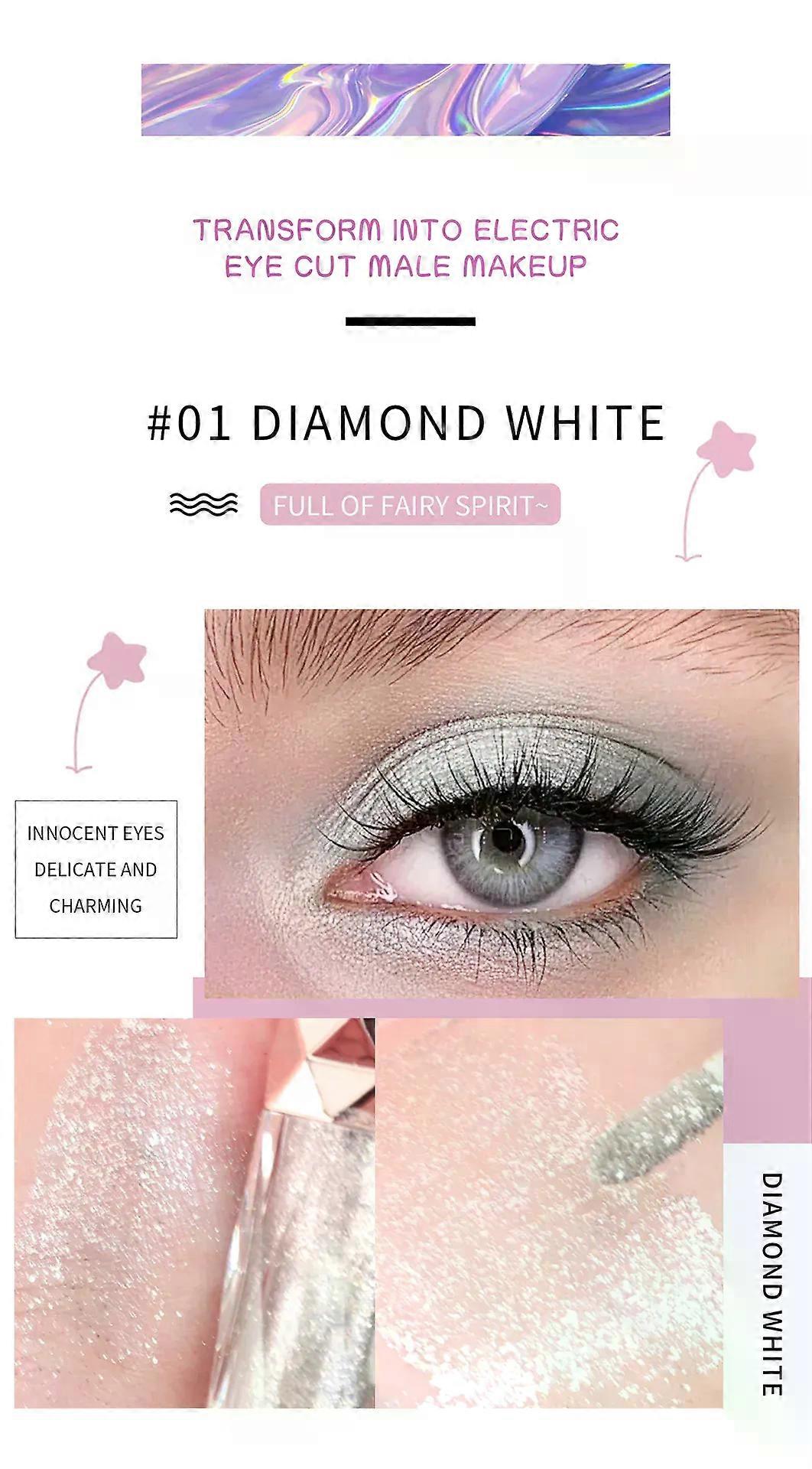 Gaibosi 6 colori HIGH-GLOSS Diamond Eyeshadow Pearly Eye Liquid Eye Shadow Colorfast Shining Diamond High Gloss Eye Shadow Liquid