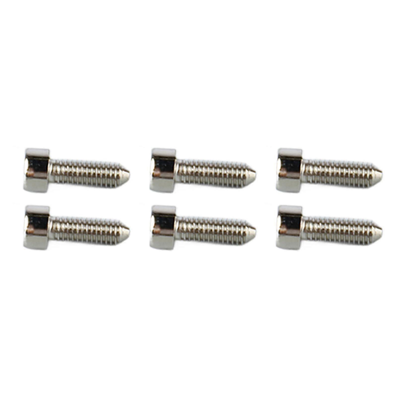 Silver 6PCS Guitar Hex Head Screws Double Tremolo Bridge Saddle String Locking Screw with Taper Tip