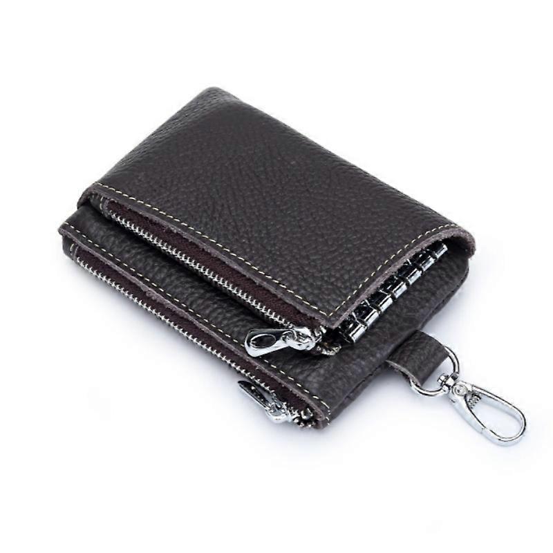 INF Leather key bag, multifunctional key holder with card case