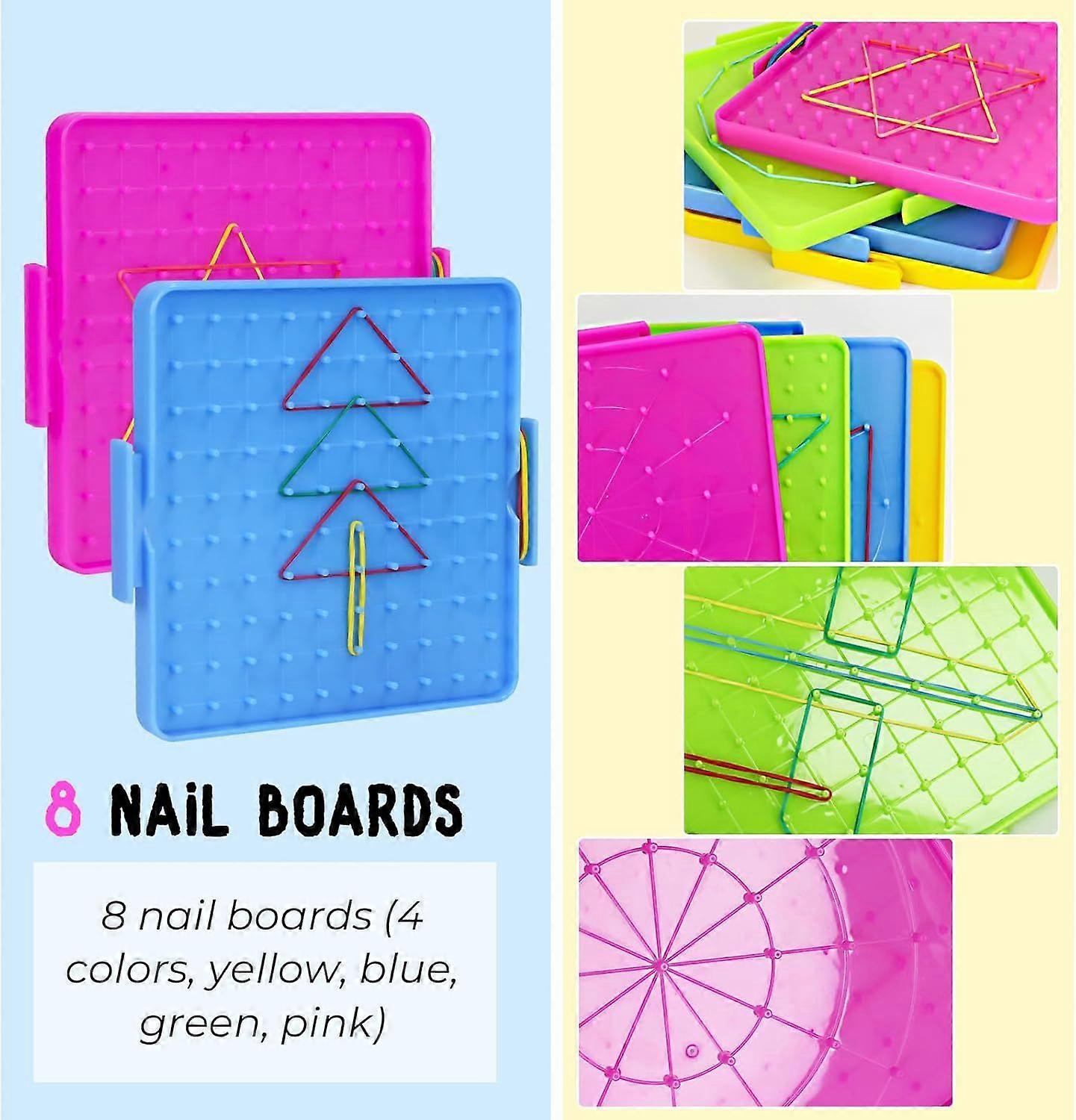 SBSG 8 Pack Plastic Mathematical Manipulative Material Array Block Geo ...