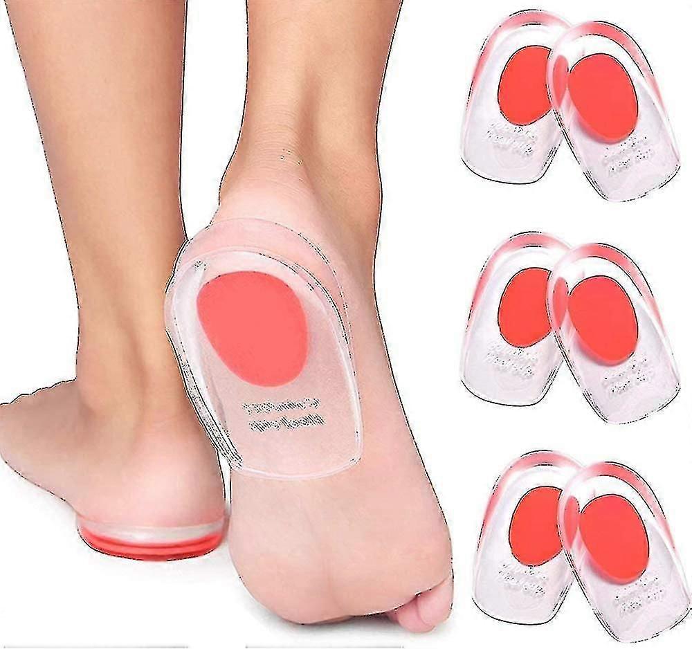 3 Pair Silicone Gel Heel Pad