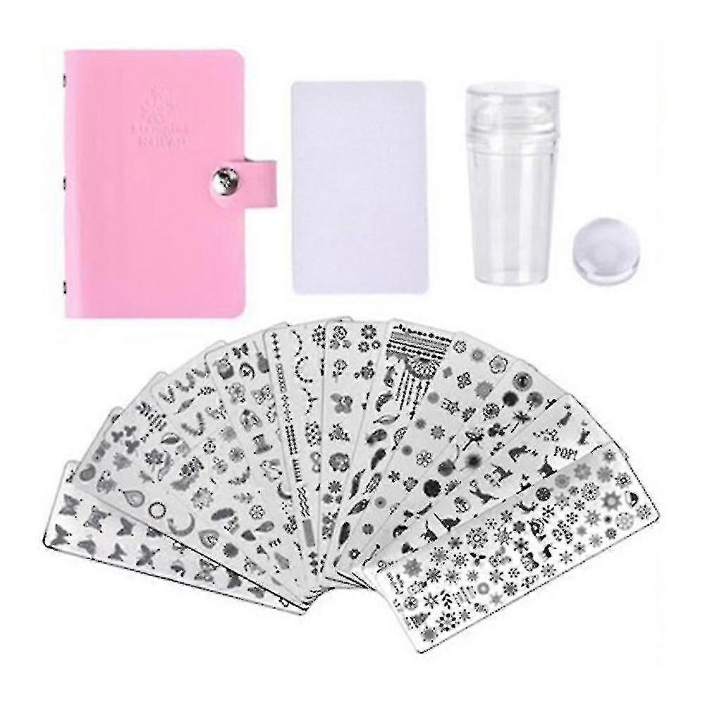 Nail stempling plader kit, stempling plader til gel polsk negle stamper