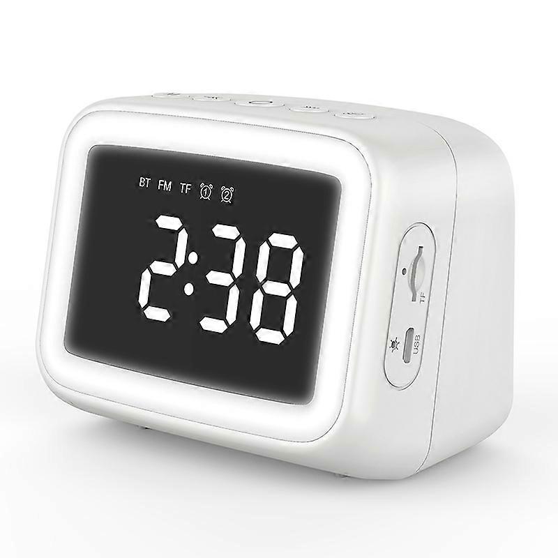 Mini Mirror Clock Night Light Card Bluetooth Speaker