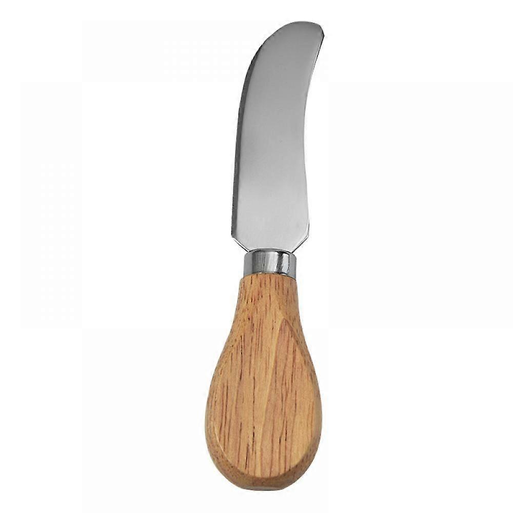 Acier inoxydable, caoutchouc, manche en bois, quatre pièces, ensemble de couteaux à beurre, ustensiles de cuisson ménagers