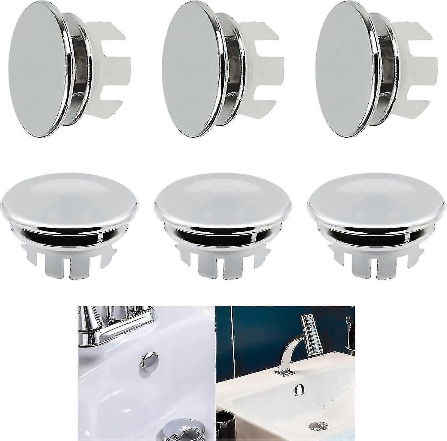 Betterlifefg-sink Overflow Cover Replacement Overflow Ring Stopper For Bathroom Kitchen Sink Round H