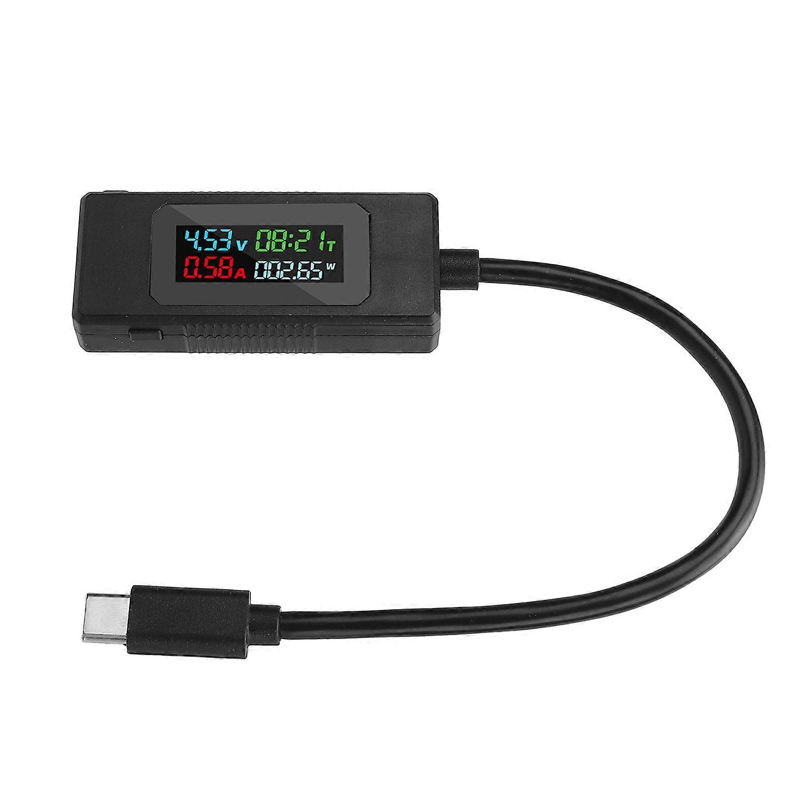 USB C Tester 4-30V 0-6.5A Voltage Current Capacity Power Meter Type C Digital Multimeter