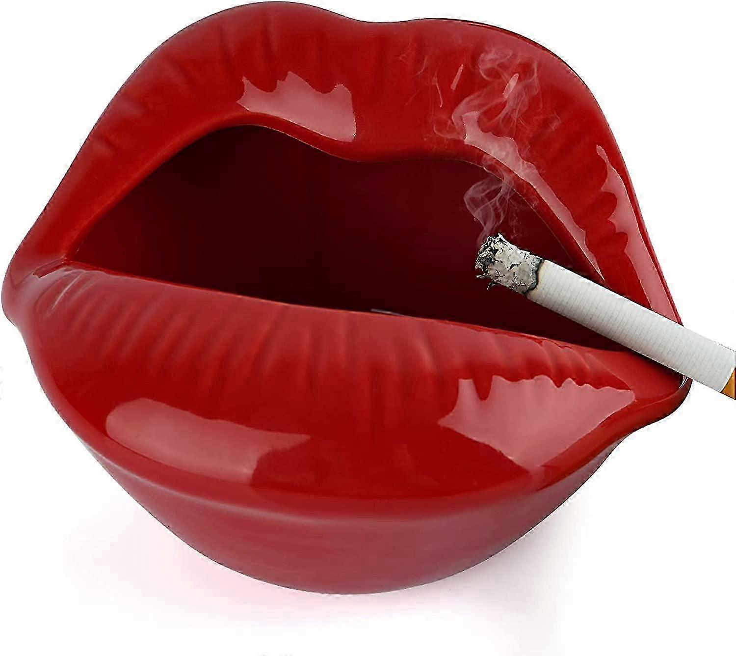 Creative Ceramic Cigarette Ashtrays with Lips Style