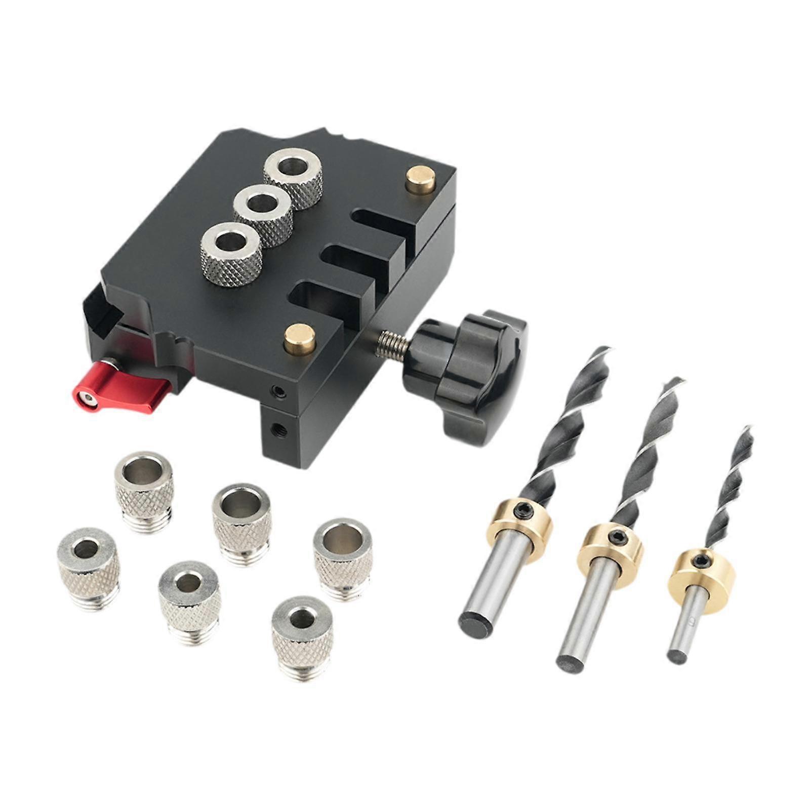 Woodworking Doweling Jig Kit Compact Multipurpose Hardware Hole Punch Tool