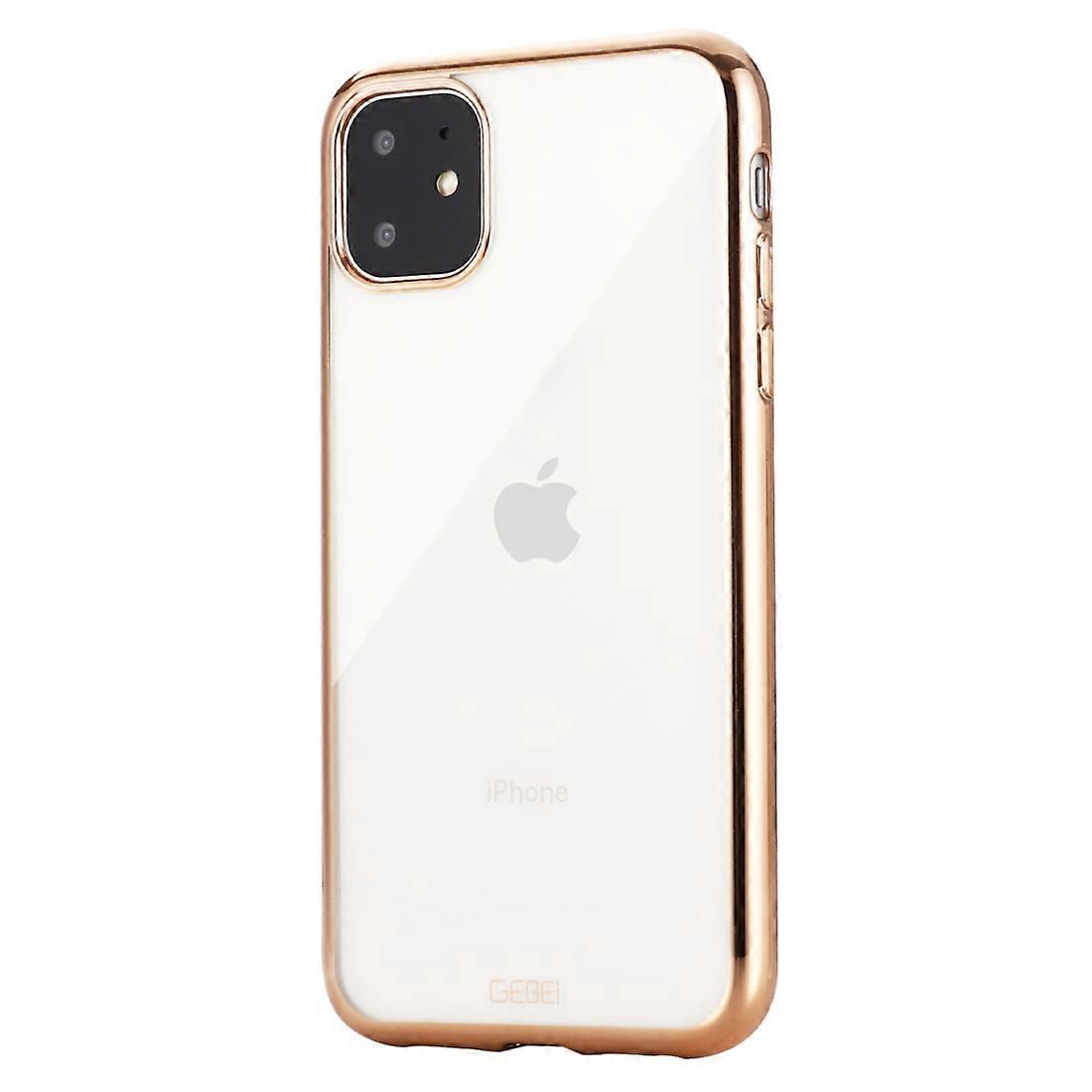 For iPhone 11 GEBEI Plating TPU Shockproof Protective Case