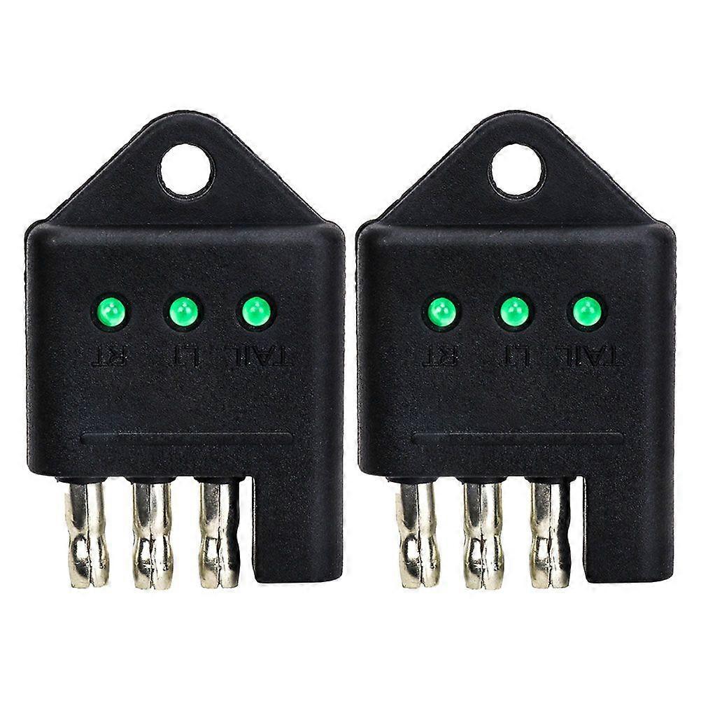 2pcs Trailer Harness Tester Connector 4-Pin Quick Connect Test Trailer Wiring Circuit Tester For Trailer Lights Trailer Light Adapter