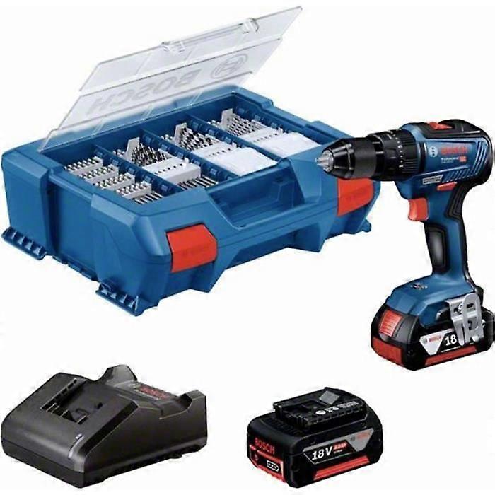 Bosch Professional GSB 18V-55 - Borstelloze accu-klopboormachine, + 2 accu's, + oplader, + koffer