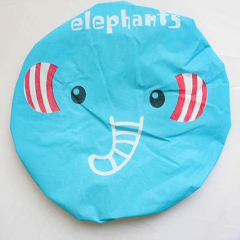 Cute Cartoon Lace Elastic Shower Bath Cap Women Hat For Baths And Saunas