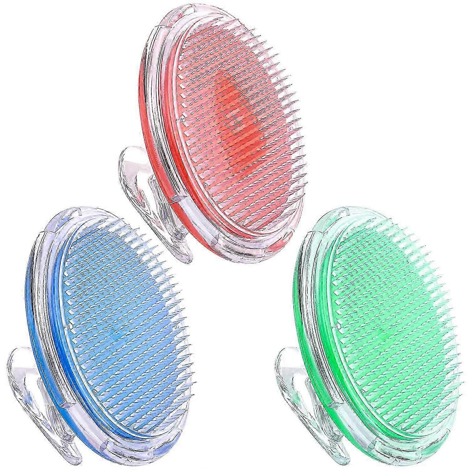 3-Pack Plastic Exfoliating Brushes for Ingrown Hairs