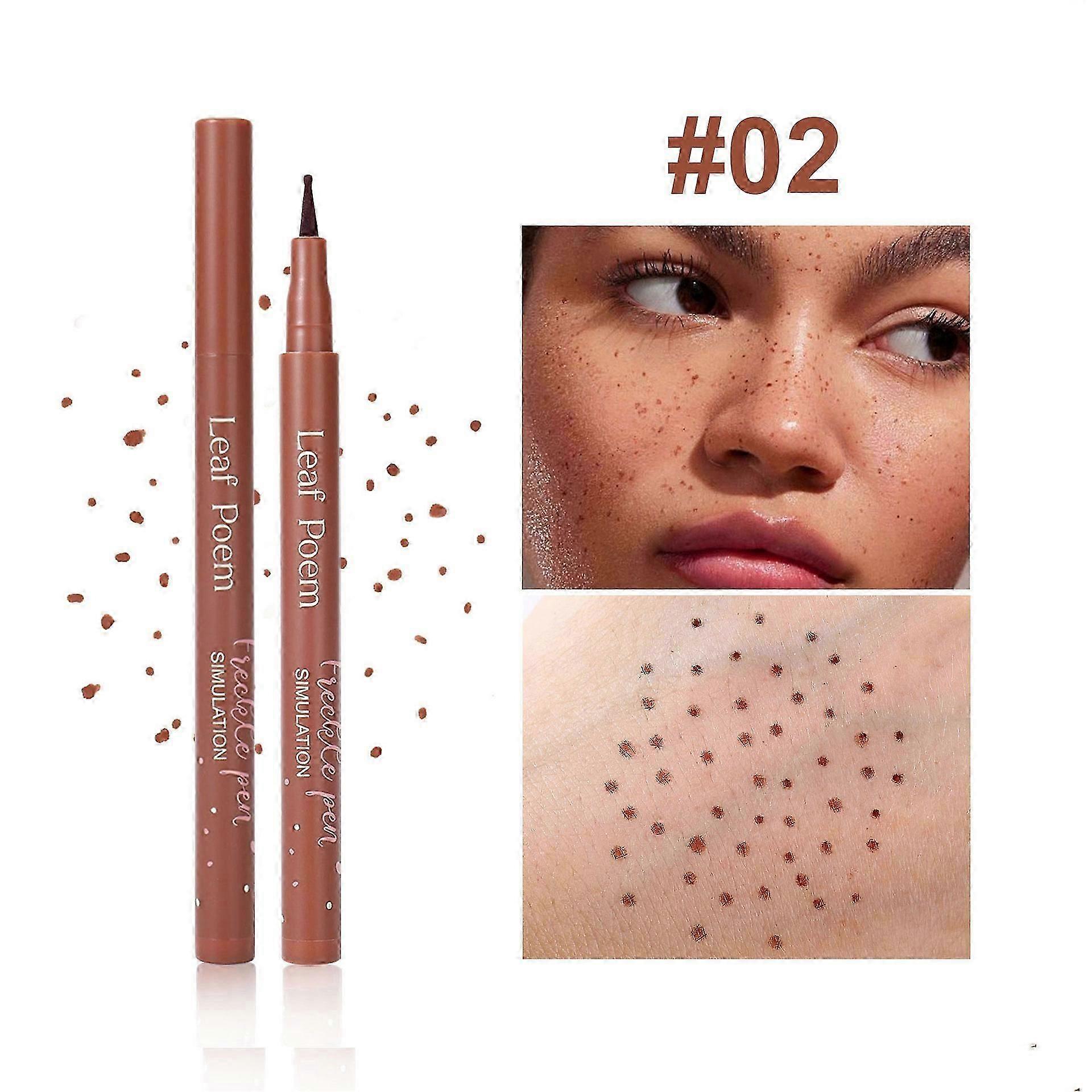 Freckle Pen, Fake Freckles Pen for Natural Sunkissed Makeup,Faux Face Freckle Pen Waterproof and Long Lasting