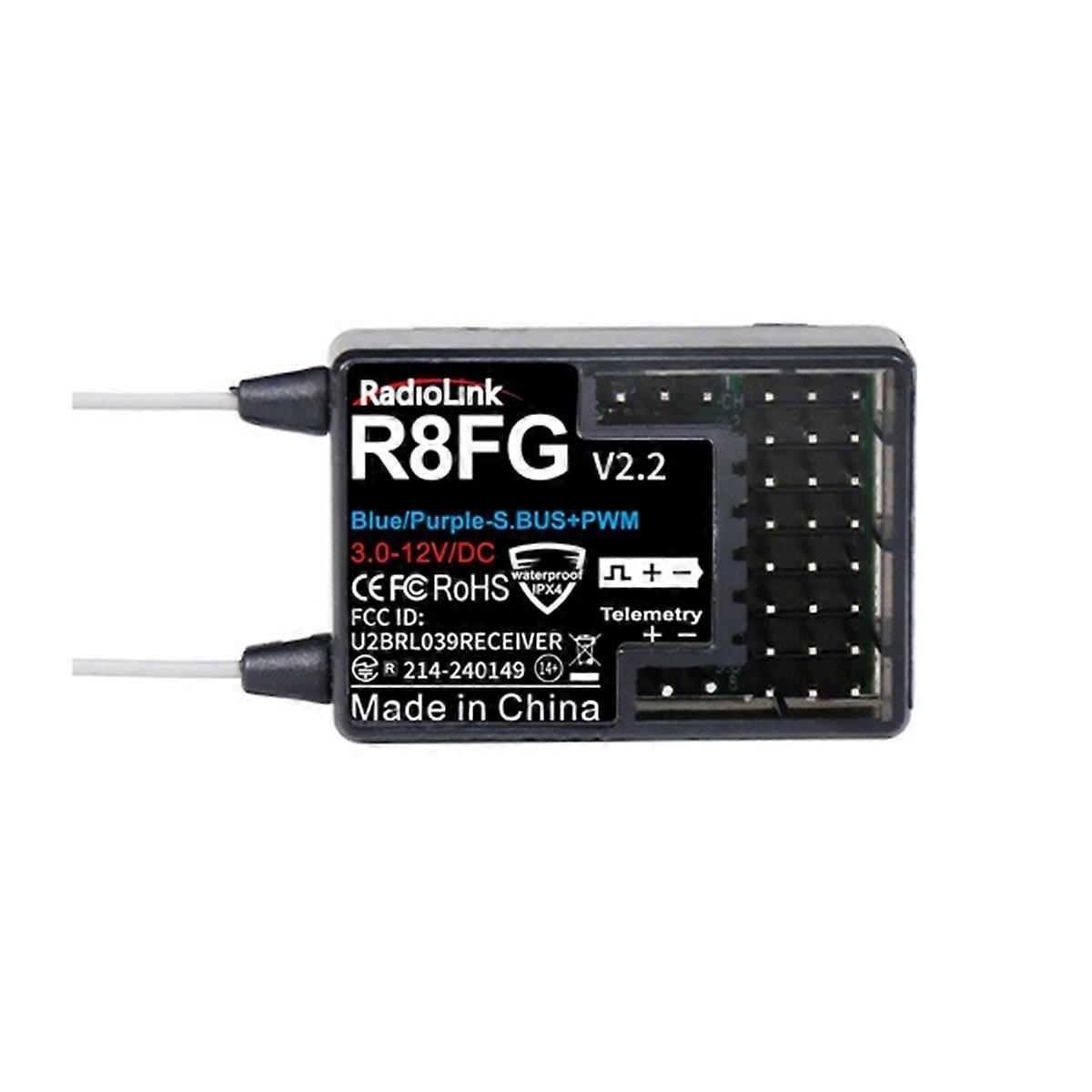 Radiolink R8FG 8 Channle 2.4G Gyro RC Receiver Voltage Return 600 Meters Long Range RX for Car Boat RC8X RC6GS RC4GS
