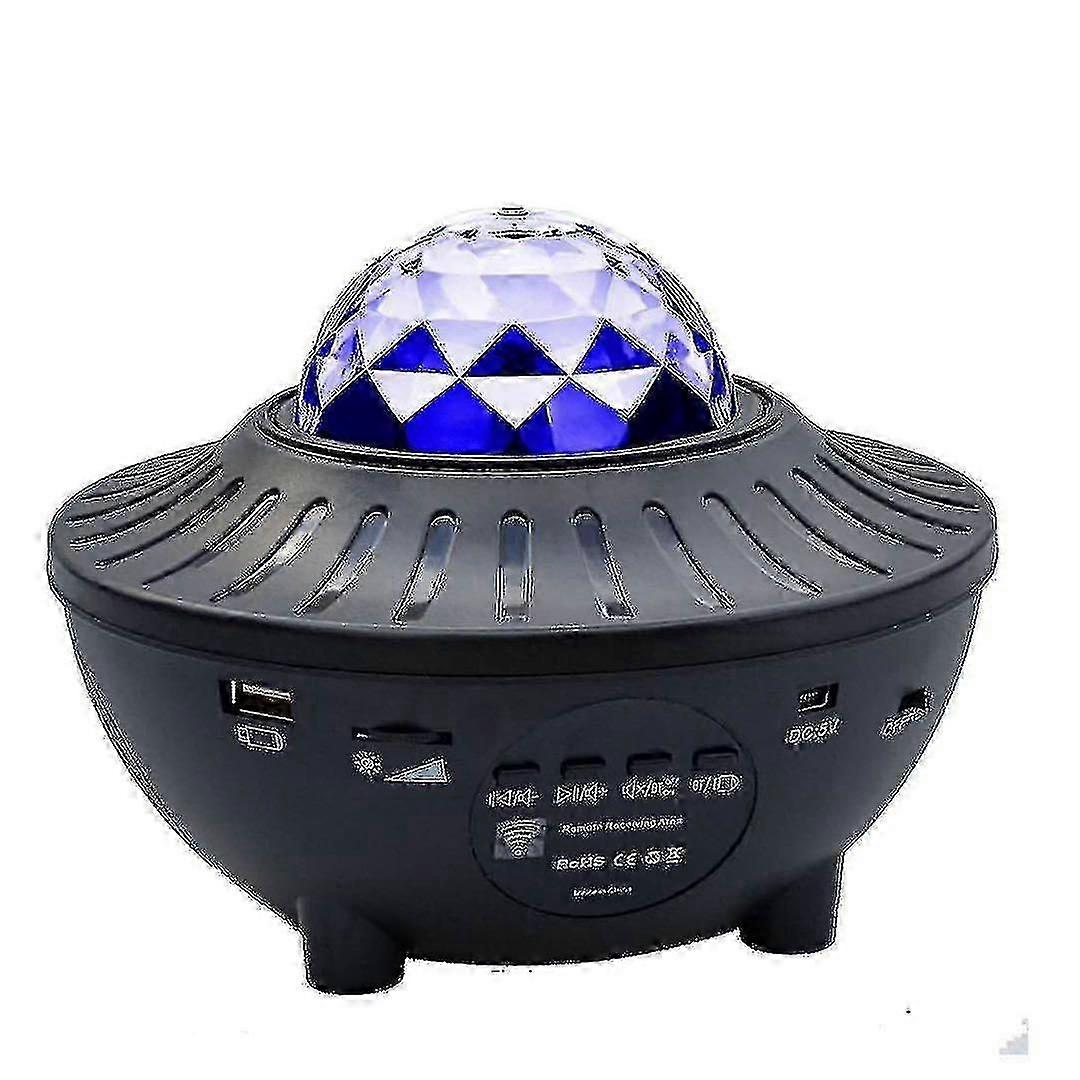 Bluetooth Led Music Projector Starry Night Light With Remote Control(black)