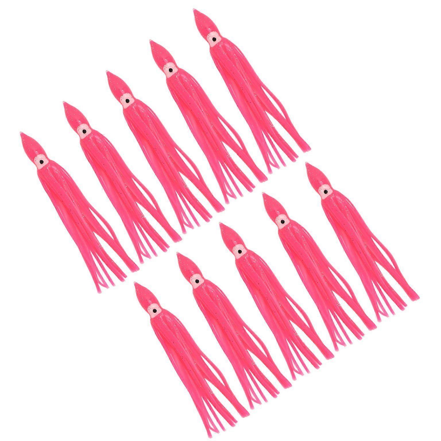 10PCS Soft Squid Skirts for Trolling - Premium Squid Lures